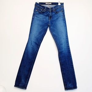 J Brand Blue Low Rise Pencil Skinny Denim Jeans
